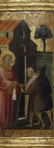 Saint Lawrence Yoksullara Sadaka Dağıtıyor by Lorenzo di Niccolò